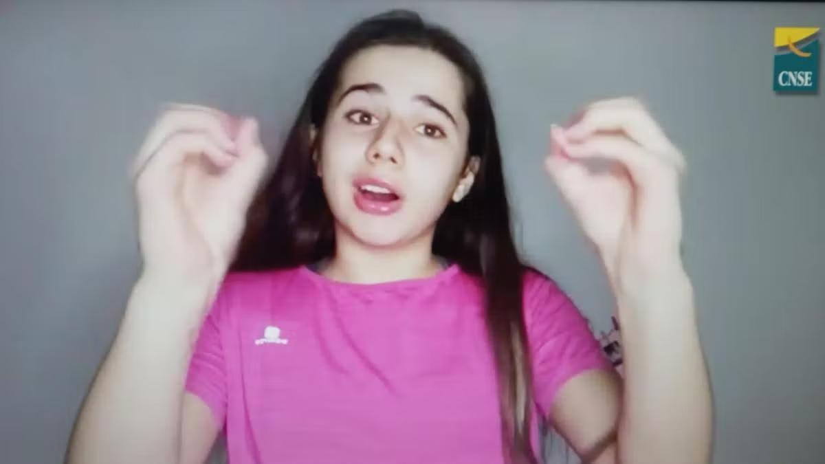 La joven Nahia, en el vídeo.