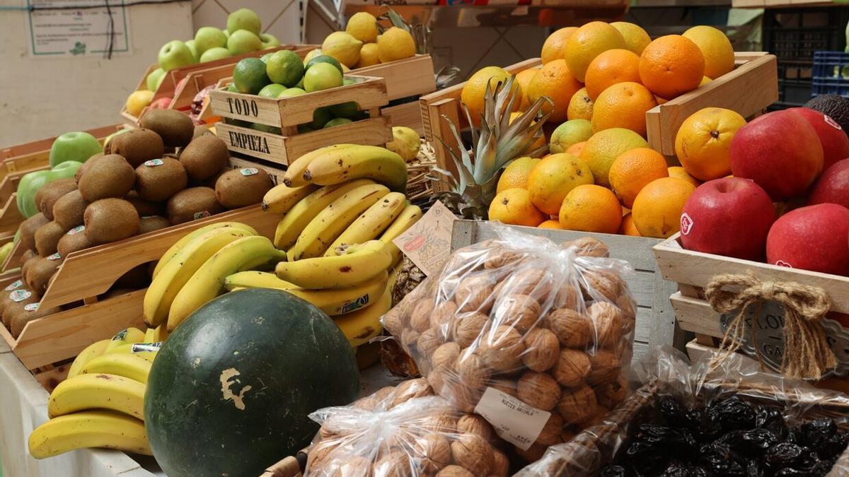 Frutas en el mercado de Santo Domingo, en Pamplona.