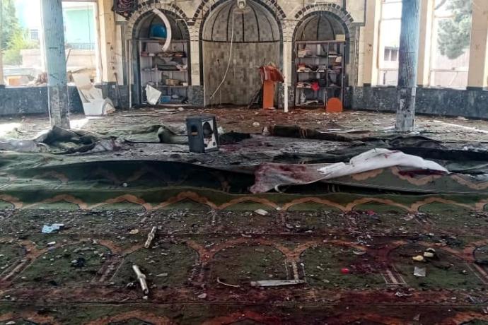 Imagen de la mezquita en la que se ha producido la explosión.