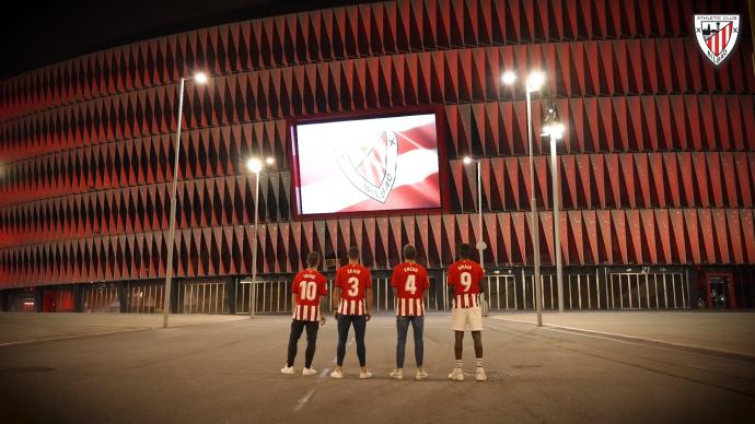 Muniain, Balenziaga, Williams e Íñigo Martínez protagonizan el vídeo.