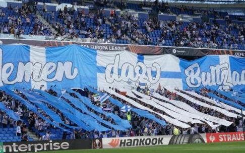 La grada Zabaleta, en el partido de este jueves que enfrentó a la Real con el Mónaco La grada Zabaleta, en el partido de este jueves que enfrentó a la Real con el Mónaco