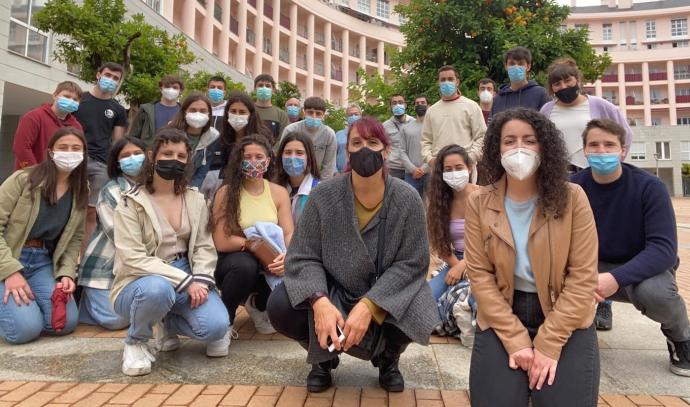 Integrantes de Leioako Musika Banda, en su despedida antes de las vacaciones del pasado verano.