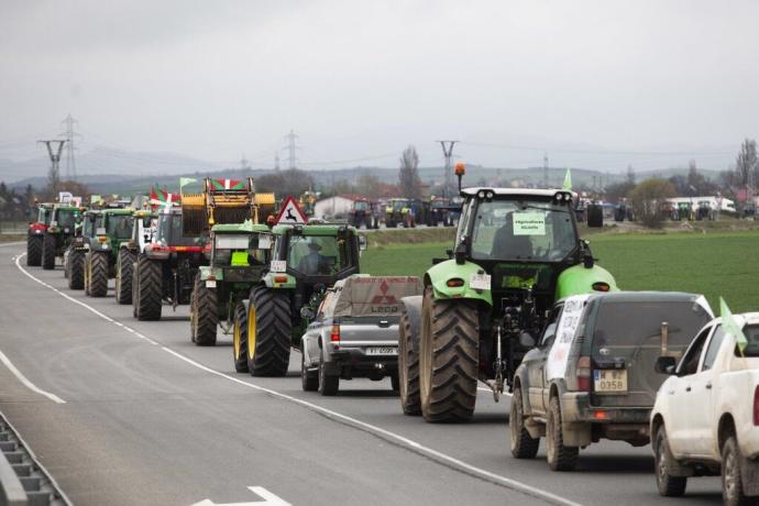 Protesta de agricultores alaveses.