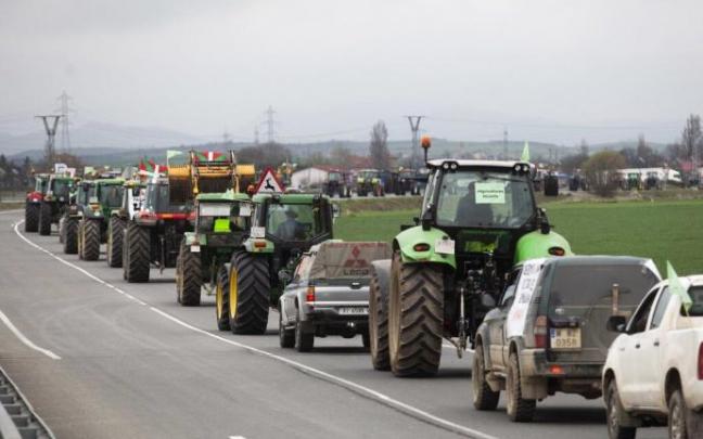 Protesta de agricultores alaveses.