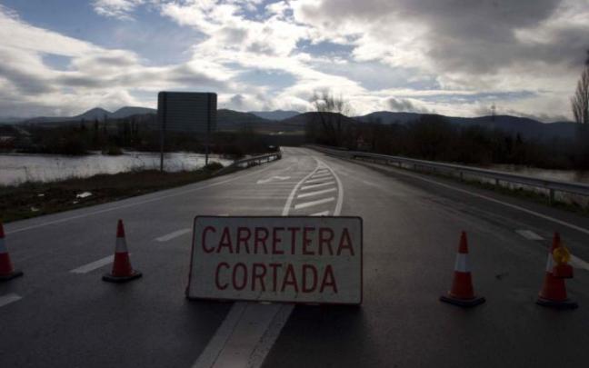 Carretera cortada, en las inundaciones del pasado diciembre.