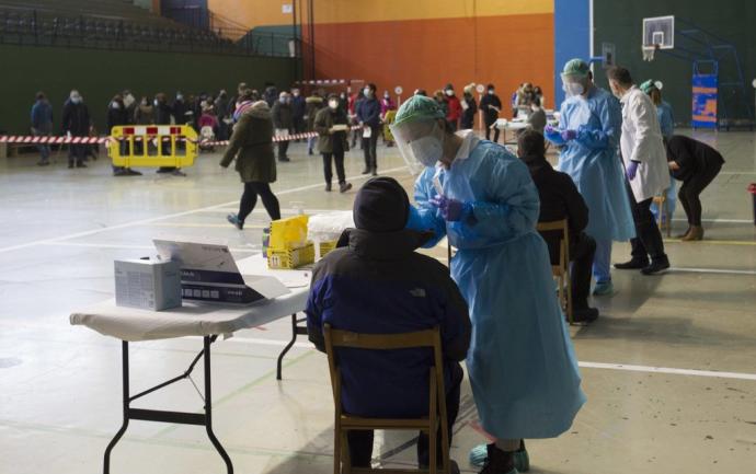 Cribado en Agurain el pasado mes de enero