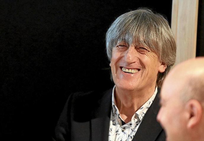 Martín, sonriente, en el acto de presentación de ayer en El Txoko de El Sadar.