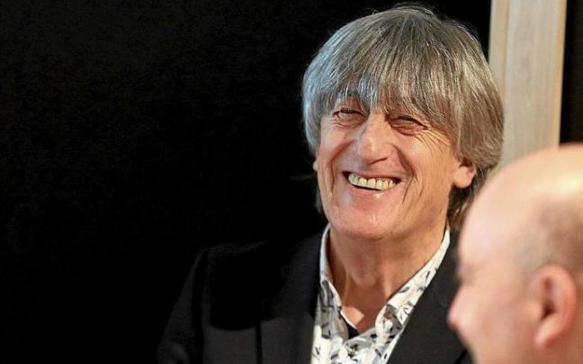 Martín, sonriente, en el acto de presentación de ayer en El Txoko de El Sadar.