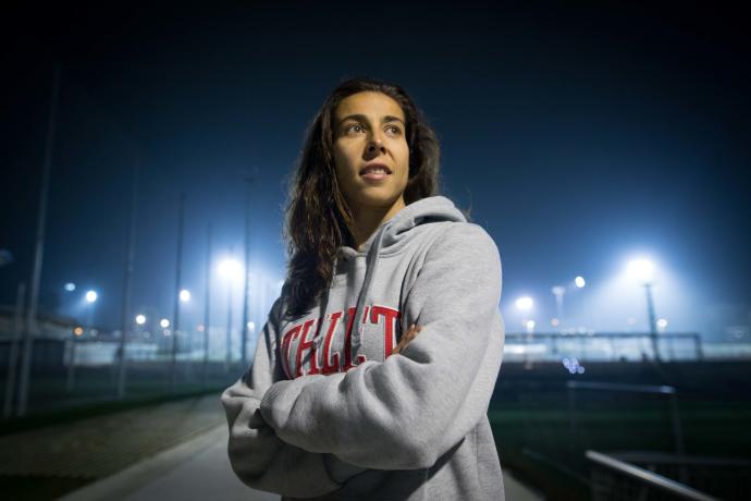 Ainhoa Tirapu posa en las instalaciones de Lezama.