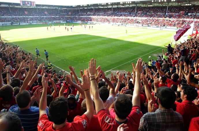 Aficionados de Osasuna en El Sadar