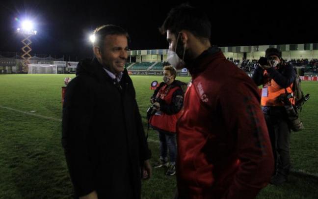 Javi Calleja, durante el partido de Copa frente al Unami.