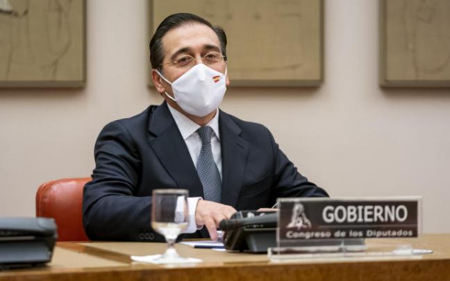 Albares, en la Comisión de Exteriores del Congreso de los Diputados. Albares, en la Comisión de Exteriores del Congreso de los Diputados.