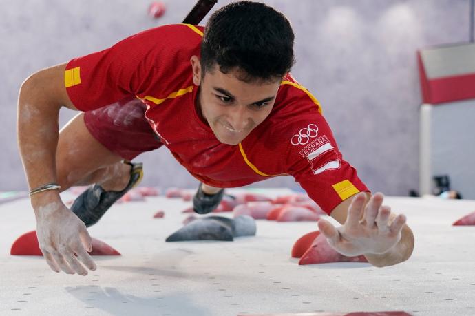 Alberto Ginés durante la prueba de velocidad.