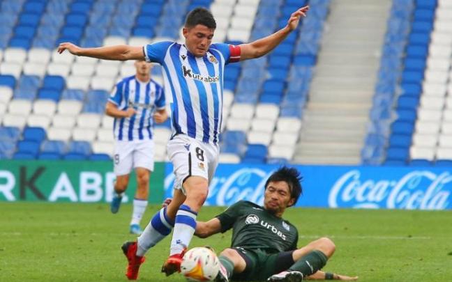 Aritz Aldasoro, en un lance del partido del Sanse ante el Leganés Aritz Aldasoro, en un lance del partido del Sanse ante el Leganés