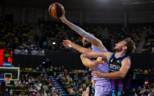 Alejandro Galán, en el encuentro ante el Barça.