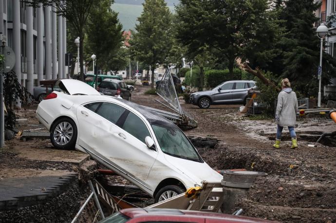Imagen de los daños causados por la lluvia en Bad Neuenahr-Ahrweiler, Alemania