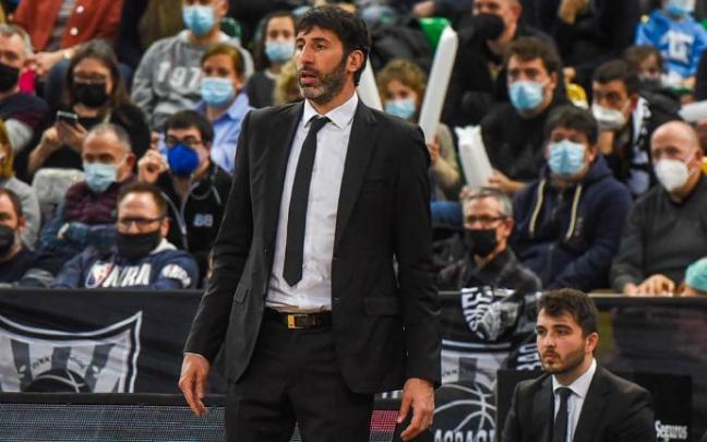 Alex Mumbrú durante un partido en Miribilla el pasado mes de marzo