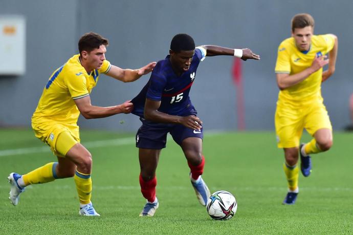 Ali Cho, el pasado jueves durante el Ucrania-Francia de categoría sub-21.