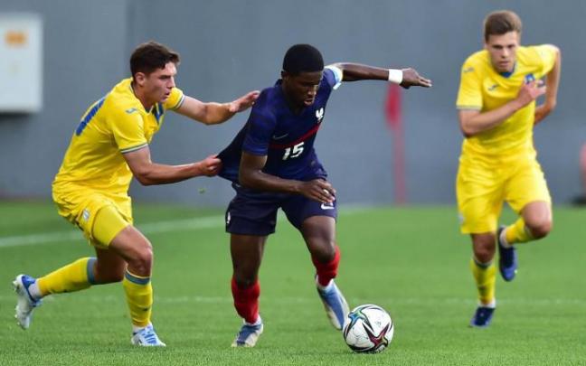 Ali Cho, el pasado jueves durante el Ucrania-Francia de categoría sub-21.