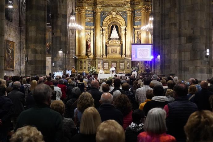 Los donativos fueron recaudados en la misa que se celebró en Begoña el pasado 11 de octubre, festividad de la Amatxu