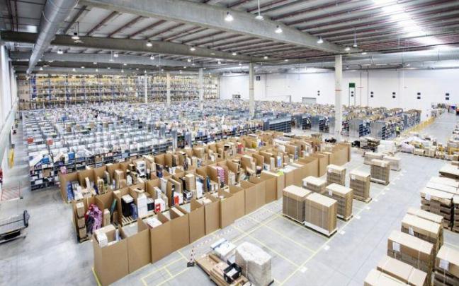 Un almacén de Amazon en Madrid.