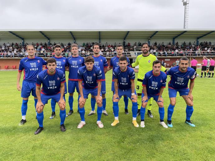 Once titular del Amorebieta en el partido de pretemporada ante el Racing, disputado en Galizano.