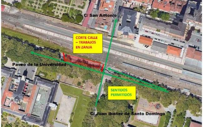 Plano de la zona afectada.