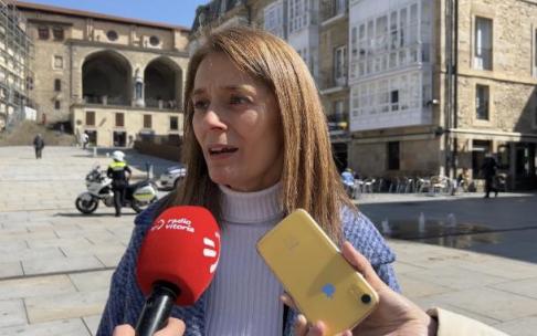 Comparecencia de Ana Morales, este lunes.