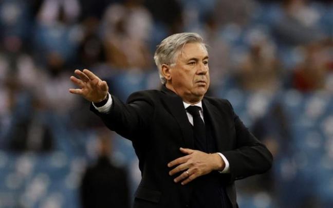 Carlo Ancelotti, en un momento del partido.