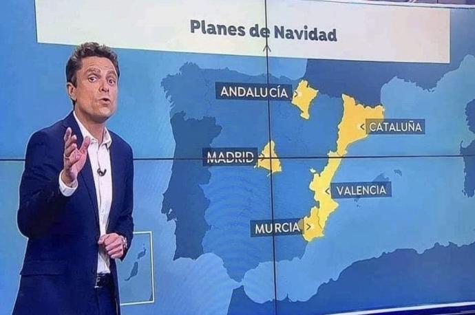 El mapa que ha aparecido en Antena 3.