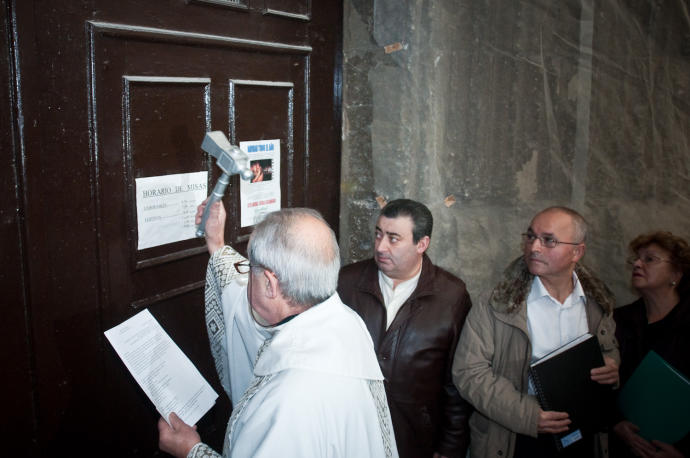 Celebración del último Año Xacobeo en la Catedral de Santa María de Vitoria, en el año 2010.