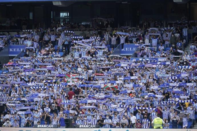 La grada de Anoeta, en el partido contra el Elche de la presente temporada.