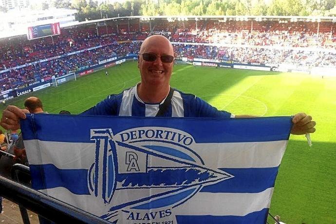 Javi García, en una de sus visitas a El Sadar. Foto: Cedida