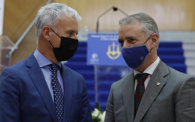 El presidente del TSJPV, Ignacio Subijana, junto al lehendakari Iñigo Urkullu durante el acto de apertura del año judicial 2021-2022 El presidente del TSJPV, Ignacio Subijana, junto al lehendakari Iñigo Urkullu durante el acto de apertura del año judicial 2021-2022