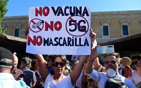 Movilización de lo antivacunas Movilización de lo antivacunas