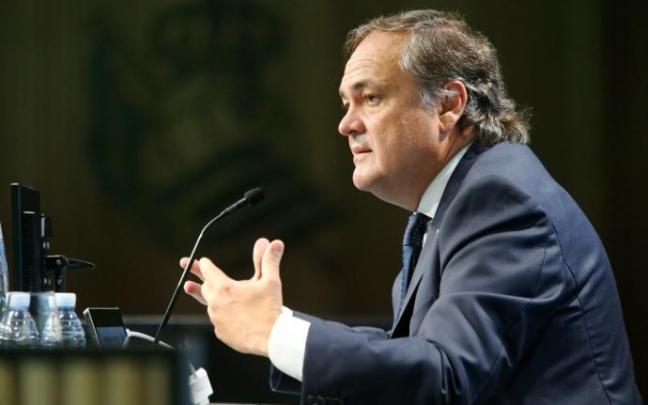 Jokin Aperribay, durante la comparecencia de este viernes en Anoeta.