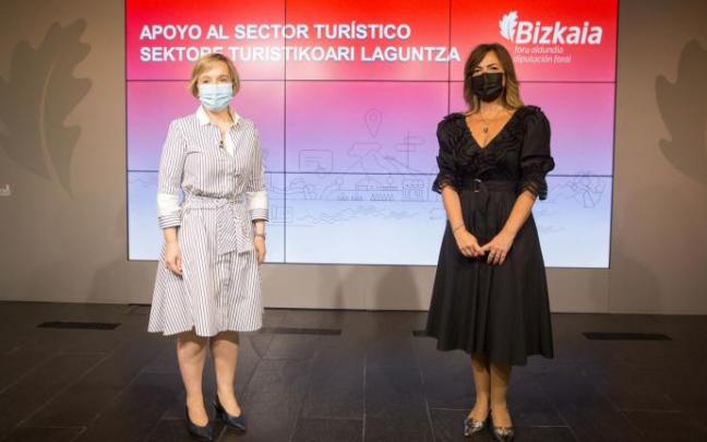 Ainara Basurko y Cristina Múgica presentan el plan de ayudas para reactivar el sector turístico