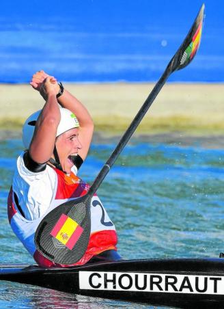 Maialen Chourraut celebra su victoria en el canal de Río 2016. Fotos: Efe