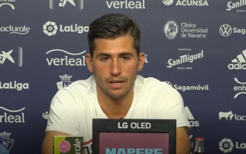 Areso, durante la presentación como jugador de Osasuna Areso, durante la presentación como jugador de Osasuna