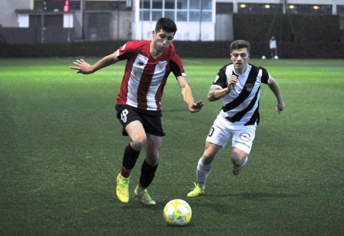 Areso, en un partido con el Bilbao Athletic ante el Haro.