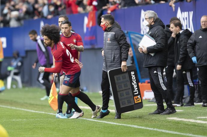 Aridane, en el partido Osasuna - Villarreal.