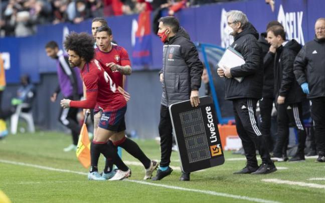 Aridane, en el partido Osasuna - Villarreal.