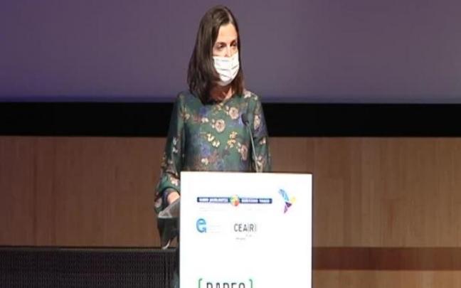 La consejera de Igualdad, Justicia y Políticas Sociales, Beatriz Artolazábal, durante el acto de aniversario del Programa La consejera de Igualdad, Justicia y Políticas Sociales, Beatriz Artolazábal, durante el acto de aniversario del Programa
