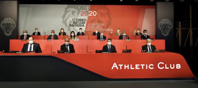 Imagen de la Asamblea extraordinaria del Athletic del pasado mes de febrero.