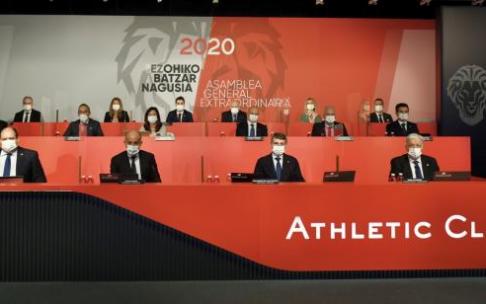 Imagen de la Asamblea extraordinaria del Athletic del pasado mes de febrero. Imagen de la Asamblea extraordinaria del Athletic del pasado mes de febrero.