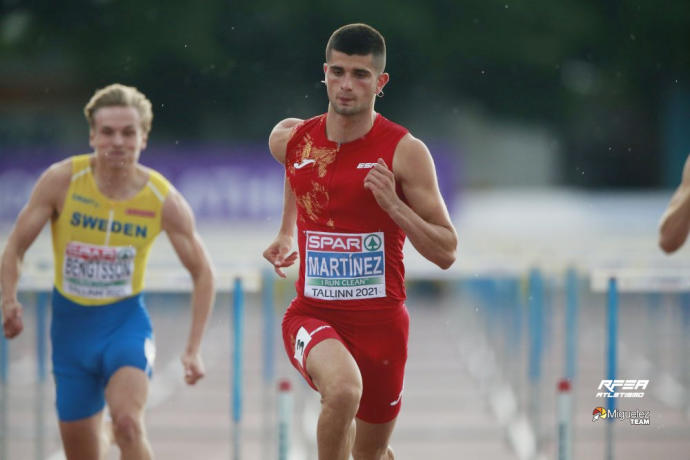 Asier Martínez, durante la semifinal.