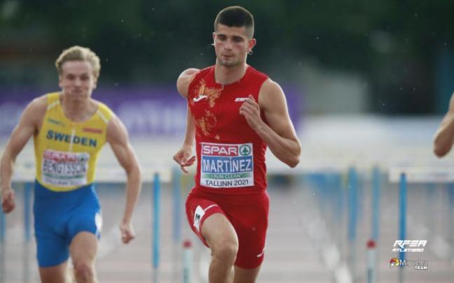 Asier Martínez, durante la semifinal.