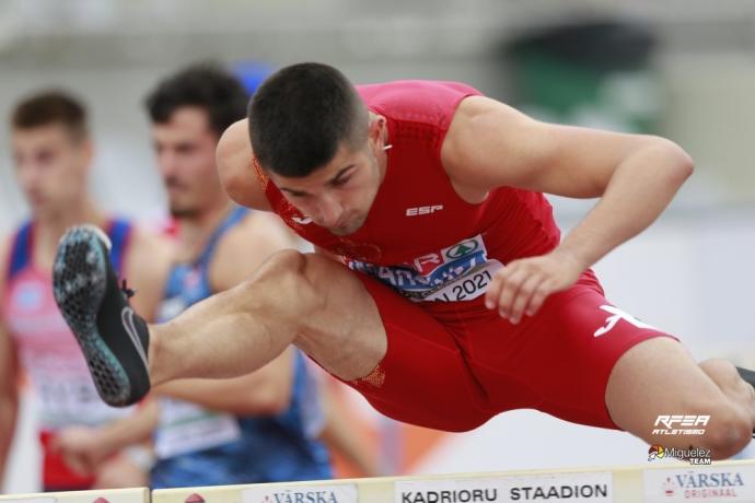 Asier Martínez, durante la carrera.