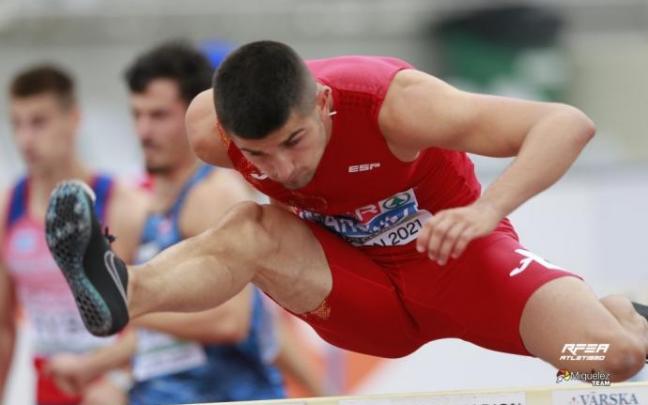 Asier Martínez, durante la carrera.