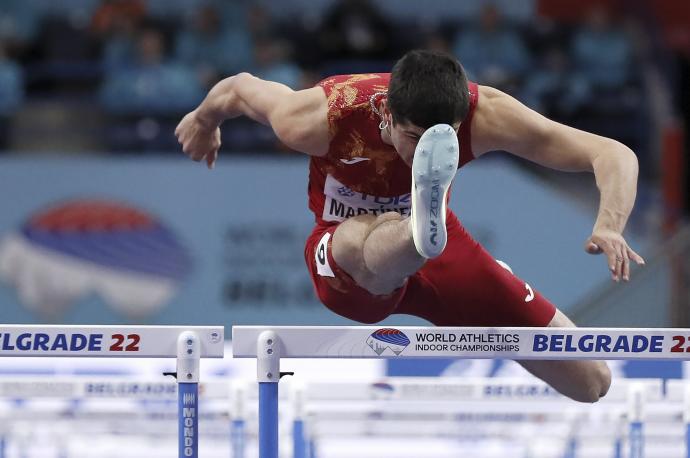 Asier Martínez durante la prueba